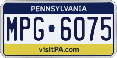 PA license plate MPG6075