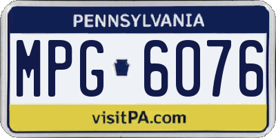 PA license plate MPG6076