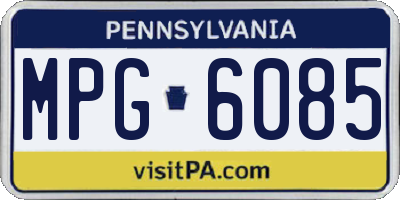 PA license plate MPG6085