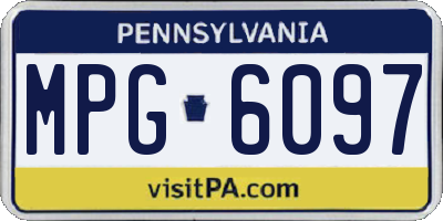 PA license plate MPG6097