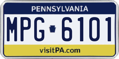 PA license plate MPG6101