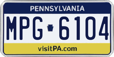 PA license plate MPG6104