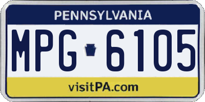 PA license plate MPG6105