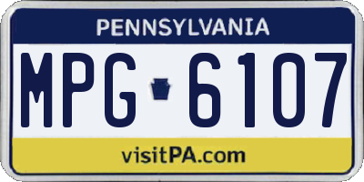 PA license plate MPG6107