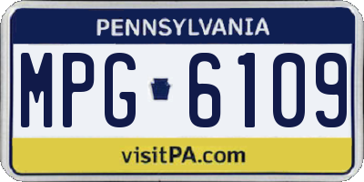 PA license plate MPG6109