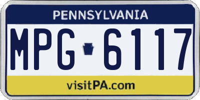 PA license plate MPG6117