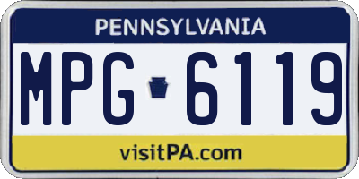 PA license plate MPG6119