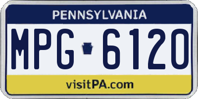 PA license plate MPG6120