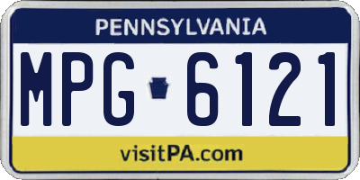 PA license plate MPG6121