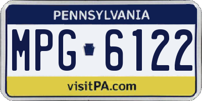 PA license plate MPG6122