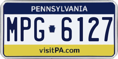 PA license plate MPG6127