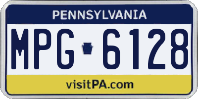 PA license plate MPG6128