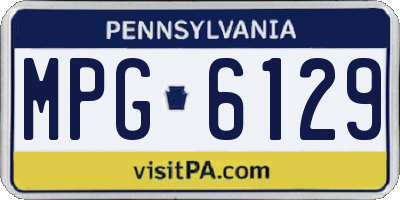 PA license plate MPG6129