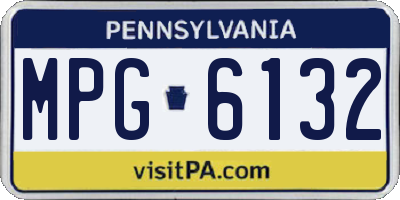 PA license plate MPG6132