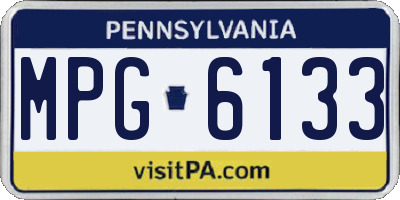 PA license plate MPG6133