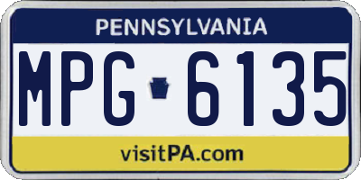 PA license plate MPG6135