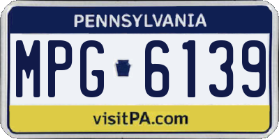 PA license plate MPG6139