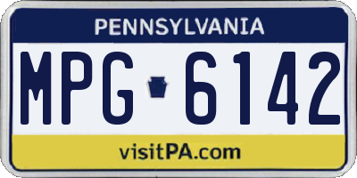 PA license plate MPG6142