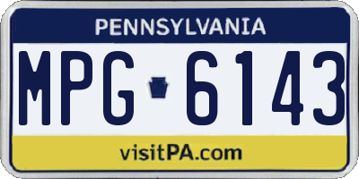 PA license plate MPG6143