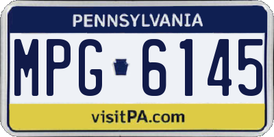 PA license plate MPG6145