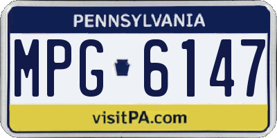 PA license plate MPG6147