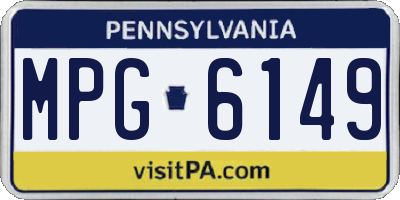PA license plate MPG6149