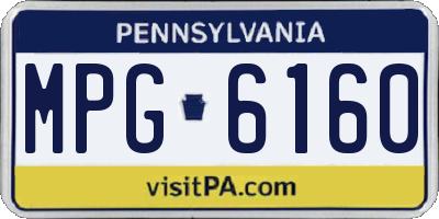 PA license plate MPG6160
