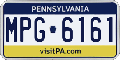 PA license plate MPG6161