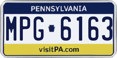 PA license plate MPG6163