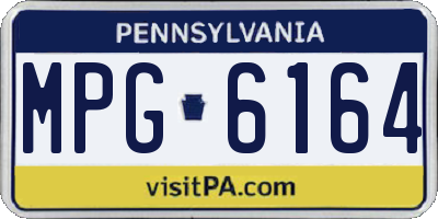 PA license plate MPG6164
