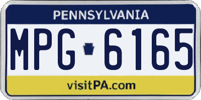 PA license plate MPG6165