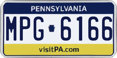 PA license plate MPG6166