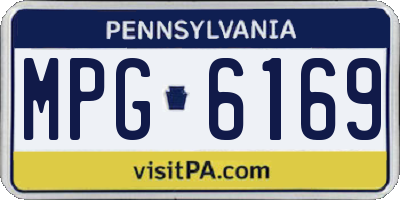 PA license plate MPG6169