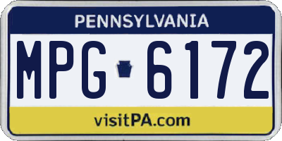 PA license plate MPG6172