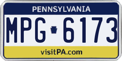 PA license plate MPG6173