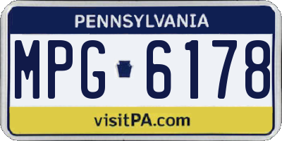PA license plate MPG6178