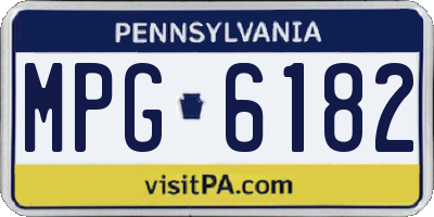 PA license plate MPG6182