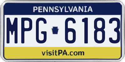 PA license plate MPG6183