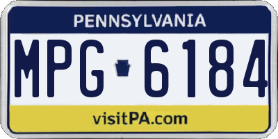 PA license plate MPG6184