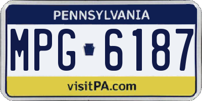PA license plate MPG6187