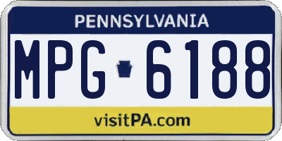 PA license plate MPG6188