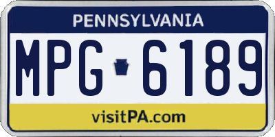 PA license plate MPG6189