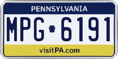 PA license plate MPG6191