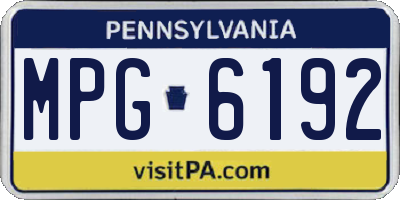 PA license plate MPG6192