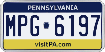 PA license plate MPG6197