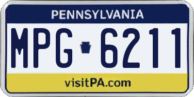 PA license plate MPG6211