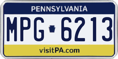 PA license plate MPG6213