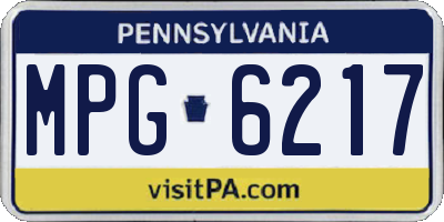 PA license plate MPG6217