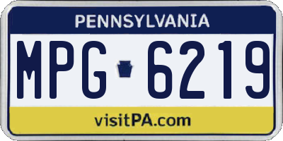 PA license plate MPG6219