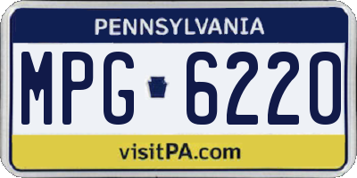 PA license plate MPG6220